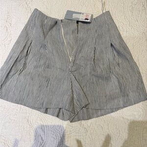 ANTONIO MELANI Navy and White Striped Blouse